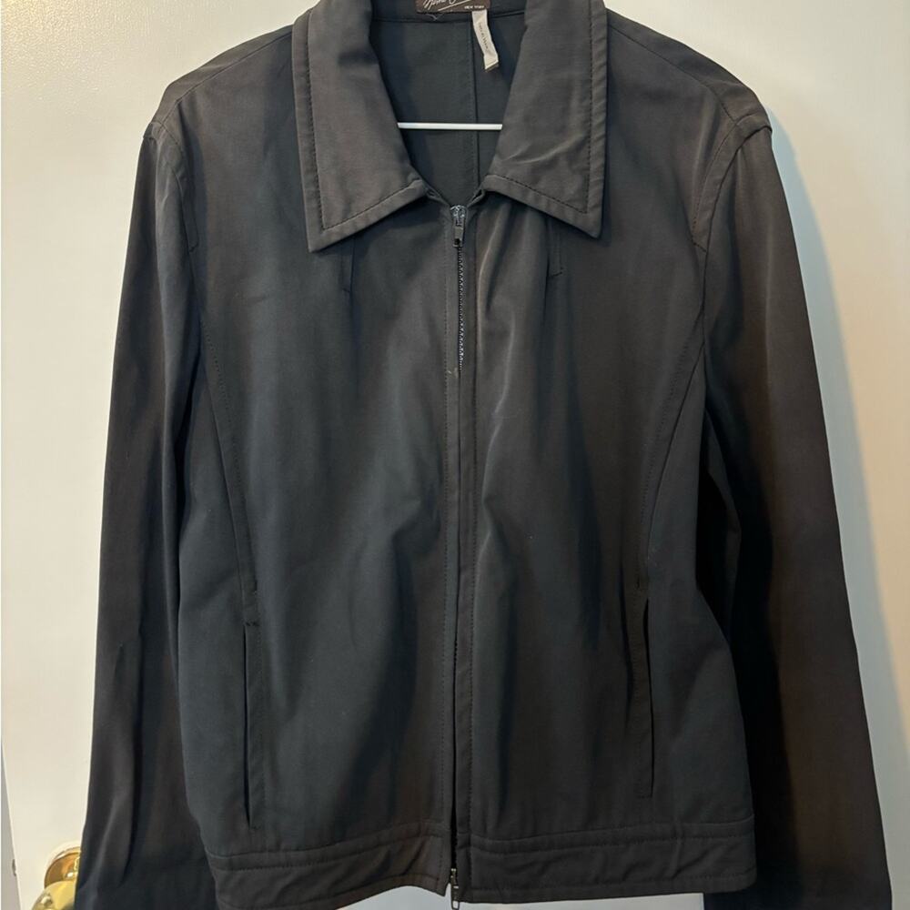 Vintage Made in Italy Italian Style Henri Bendel Black Zip Jacket